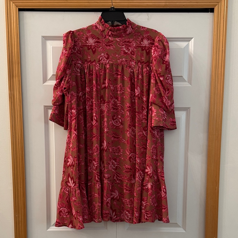 Floral Pink Flowy Dress